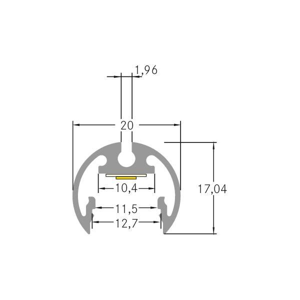 LED-Anbau-Rundprofil 53760070