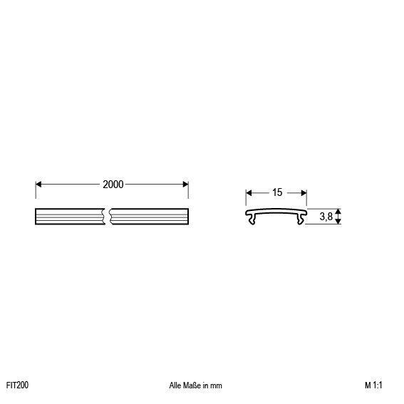 Alu-Profil-Abdeckung FIT200