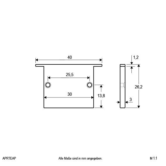 Alu-Profil-Endplatte APRTEAP