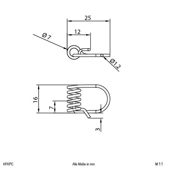 Haltefeder HFKPC(VE2)