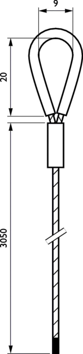 Abhängeseil 3m LL200Z SW2-3000