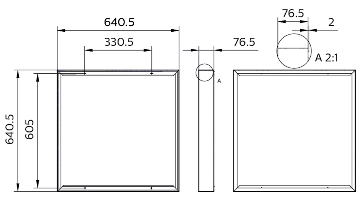 Anbaurahmen RC133Z G5 SMB W62L62