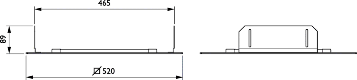 Deckeneinbaurahmen ZBP333CFRML470W470WH