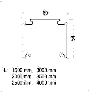 Tragschiene TECTON T 2000 OE WH