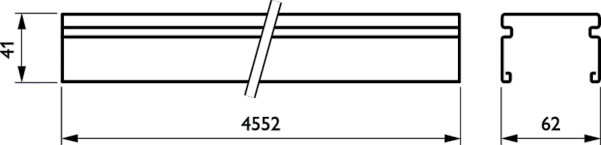 Tragschiene 13 pol. LL546T 13 WH