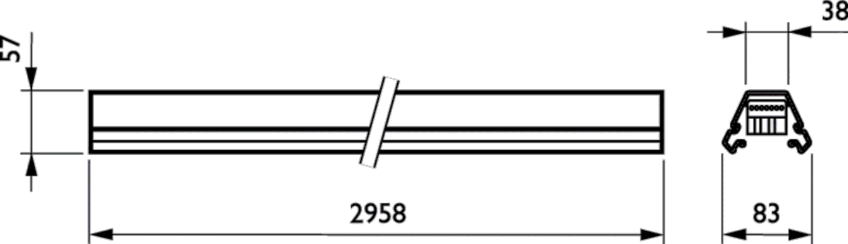 Tragschiene si 4MX656 492 7x1.5 SI