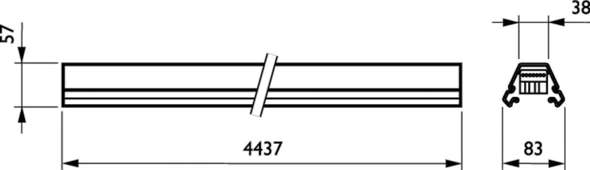 Tragschiene si 4MX656 493 7x1.5 SI