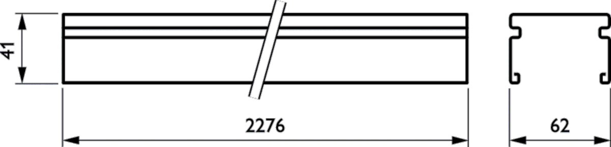 Tragschiene 13pol. LL523T4x2.5#42519499