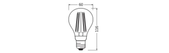 LED-Sensorlampe E27 LEDCLA60MS7.3W827CL