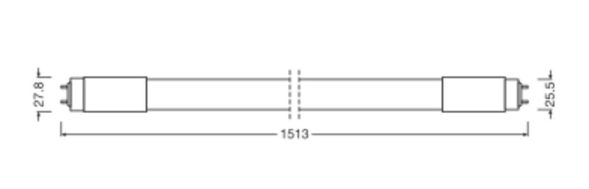 LED-Tube T8 f. EVG TUBET8HFP150020W840