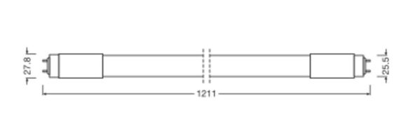 LED-Tube T8 f. EVG TUBET8HFUOP120015865