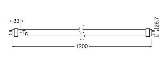 LED-Tube T8 EM RL-T8 36SPUO840G13EM