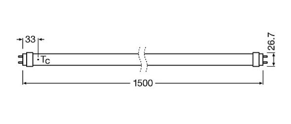 LED-Tube T8 EM RL-T8 58SPUO840G13EM