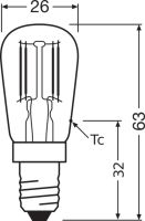 LED-Lampe E14 LEDT26101.3W827E14P