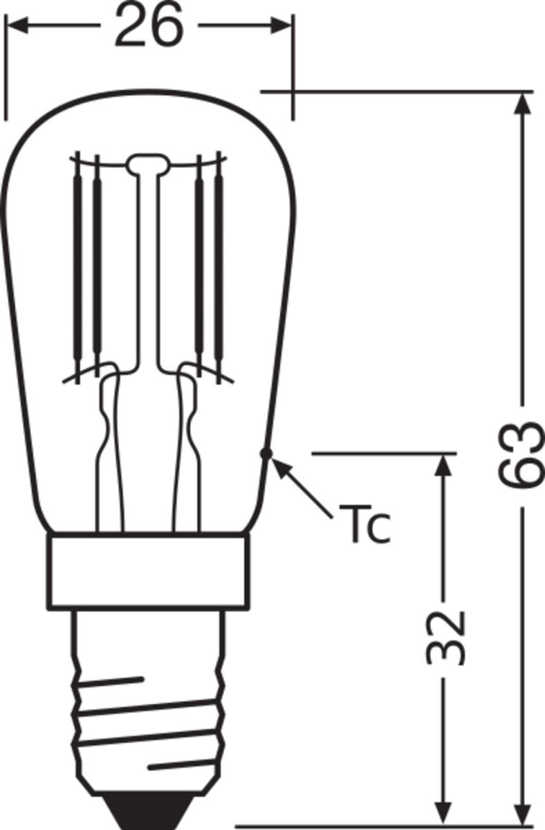 LED-Lampe E14 LEDT26101.3W827E14P