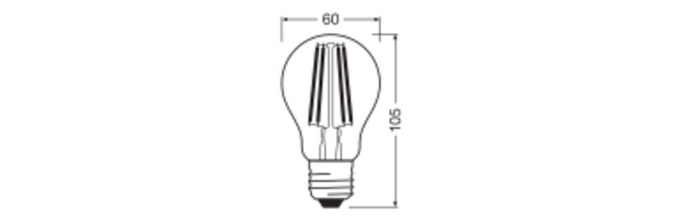 LED-Lampe E27 LEDCLA10011W840FCLP