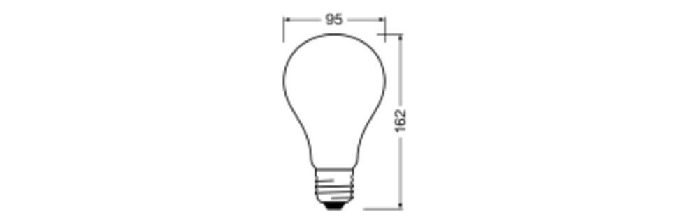 LED-Lampe E27 LEDCLA20024W827FFRP