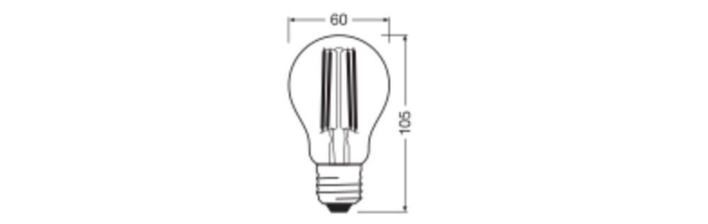 LED-Lampe E27 LEDCLA40D4.2927FILCL