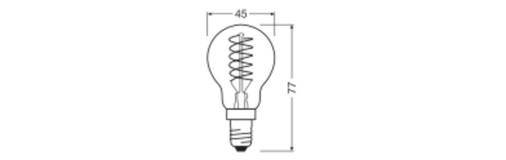 LED-Tropfenlampe E14 1906CLASSICPDIM404.8