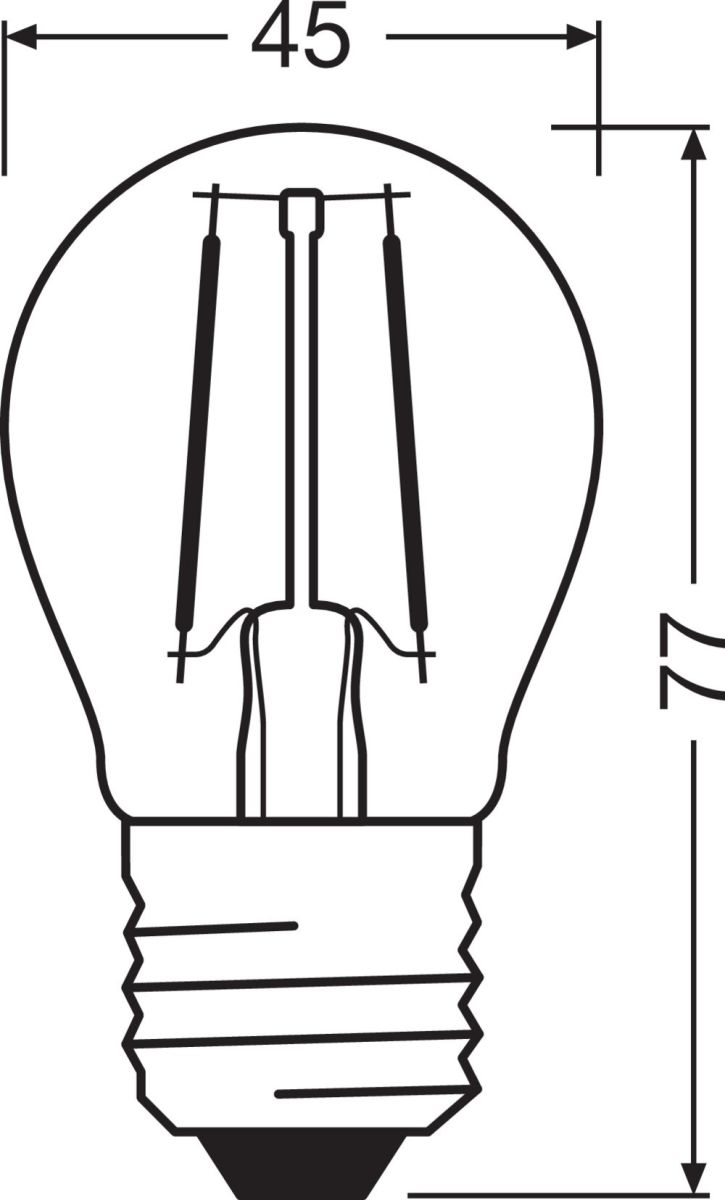 LED-Tropfenlampe E27 LCLP40D4.8W827FCL27P