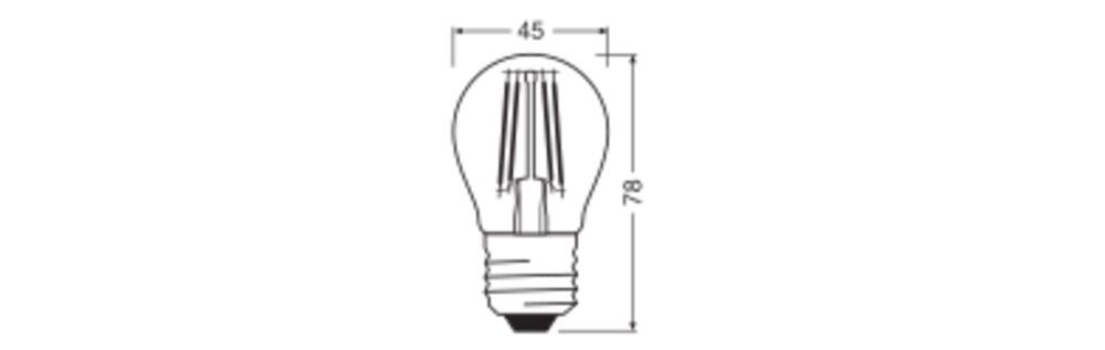 LED-Tropfenlampe E27 LEDCLP40D4.2927FCL27