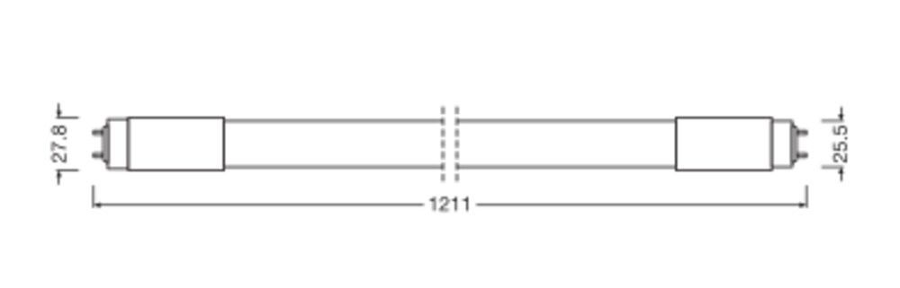 LED-Tube T8 f. EVG TUBET8HFP120014W830