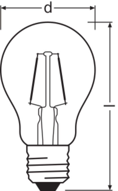 LED-Dekolampe E27 LEDSCLA152,5W/190230