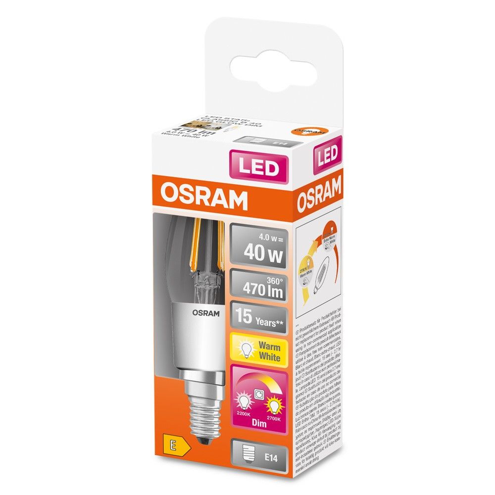 LED-Kerzenlampe E14 LEDSCLB40GD4W827FE14