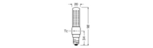 LED-Slim-Lampe E14 LEDTSLIM60DC7W827E14