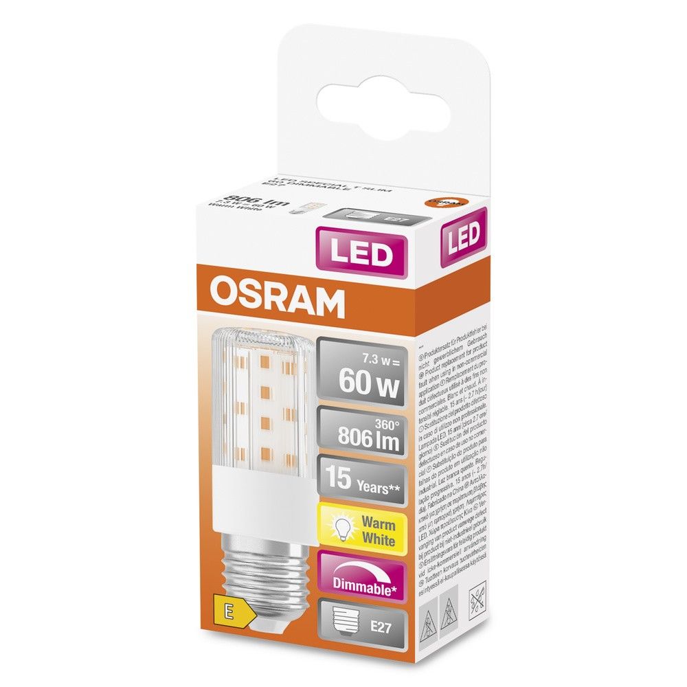 LED-Slim-Lampe E27 LEDTSLIM60D7,3827E27