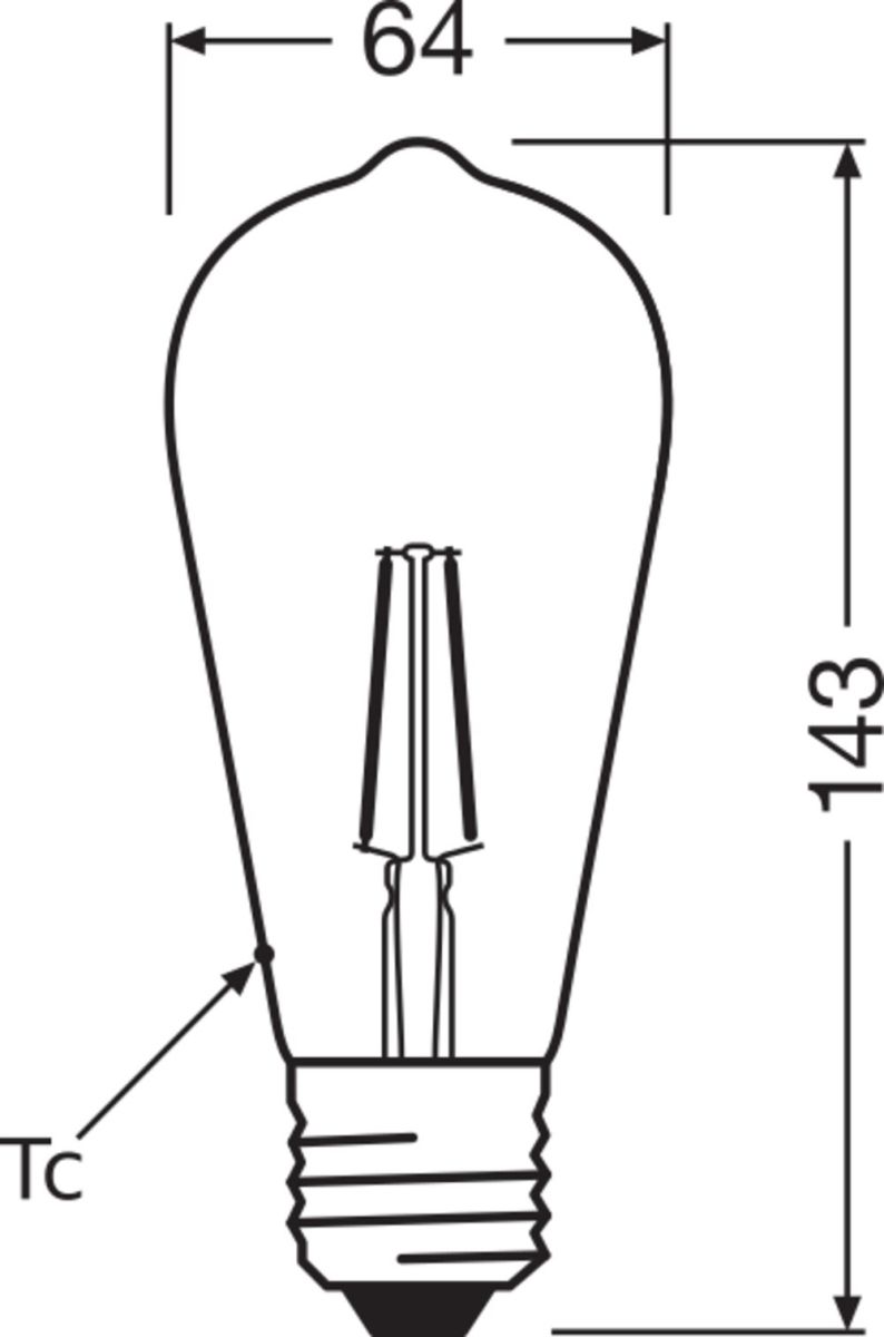 LED-Vintage-Lampe E27 1906LED2,5W/824FGD