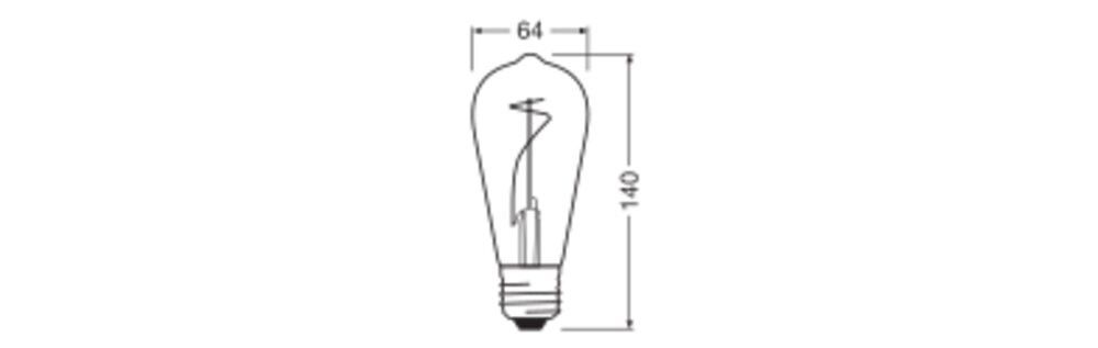 LED-Vintage-Lampe E27 1906LED3,4W/818FSM