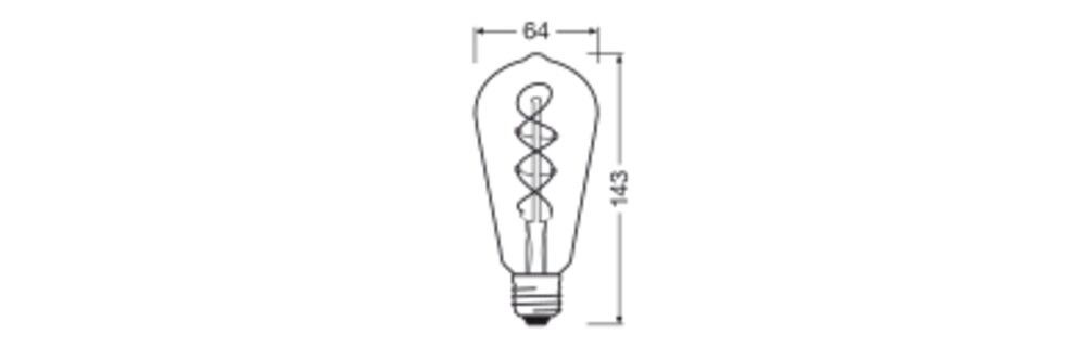 LED-Vintage-Lampe E27 1906LED4W/818SFSM