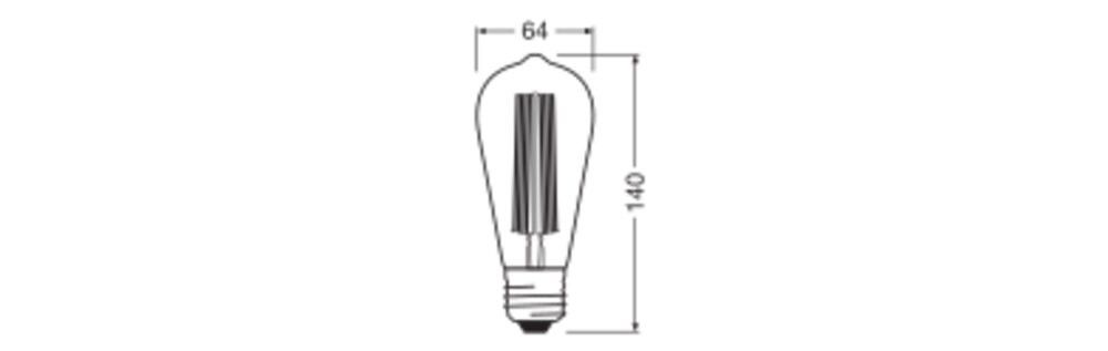 LED-Vintage-Lampe E27 1906LEDD11W/818FSM