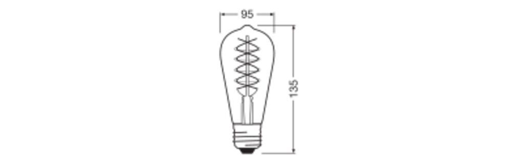 LED-Vintage-Lampe E27 1906LEDD4,8W/822SFGD