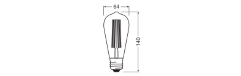 LED-Vintage-Lampe E27 1906LEDD5,8W/822FGD