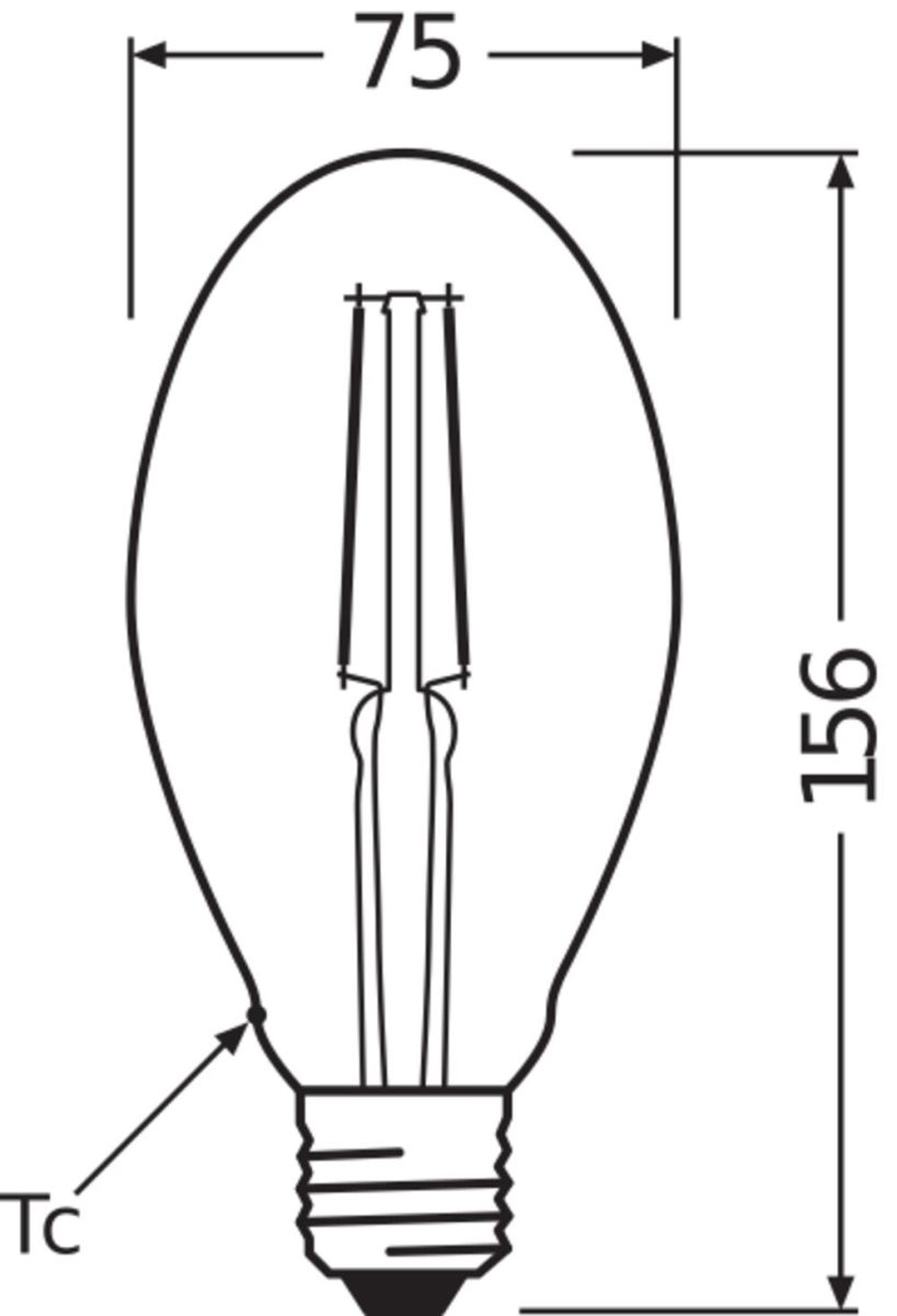 LED-Vintage-Lampe E27 1906LEDOVAL4W/824FGD