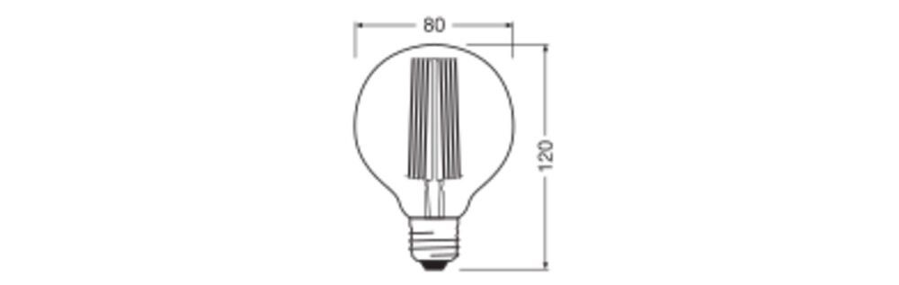 LED-Vintage-Lampe E27 1906LGL80D5,8W822FGD