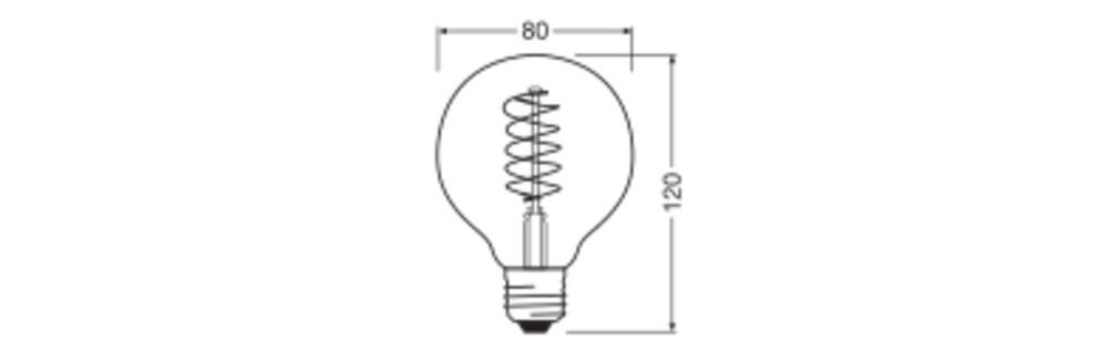 LED-Vintage-Lampe E27 1906LGL80D7,8W818FSM