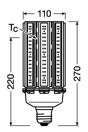 LED-Lampe RL-HRL250 840/E40 EM