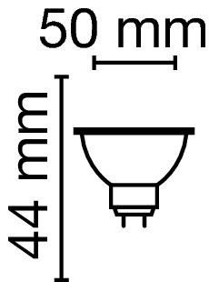 LED-Reflektorlampe MR16 RL-MR16 35 830/WFL