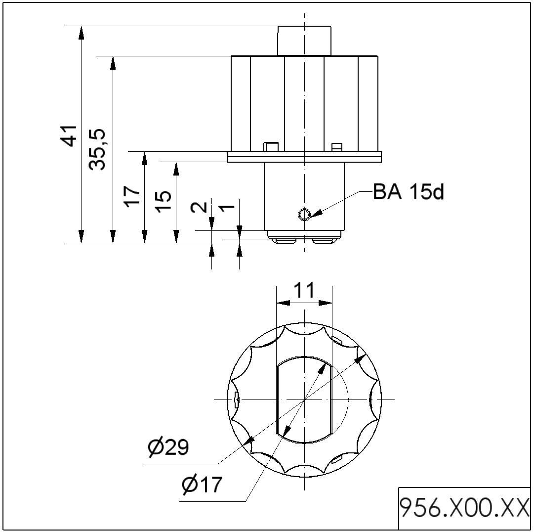 LED-Lampe 115VAC BU 956.500.67