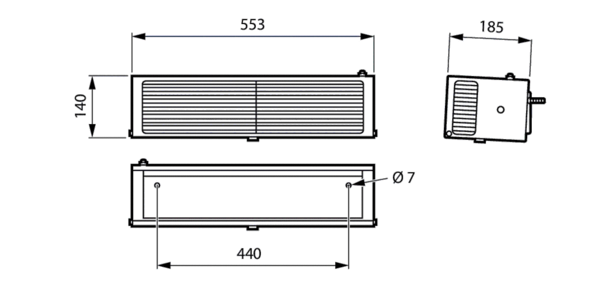 UV-C Wandleuchte WL345W 1xTUVT525WHFS