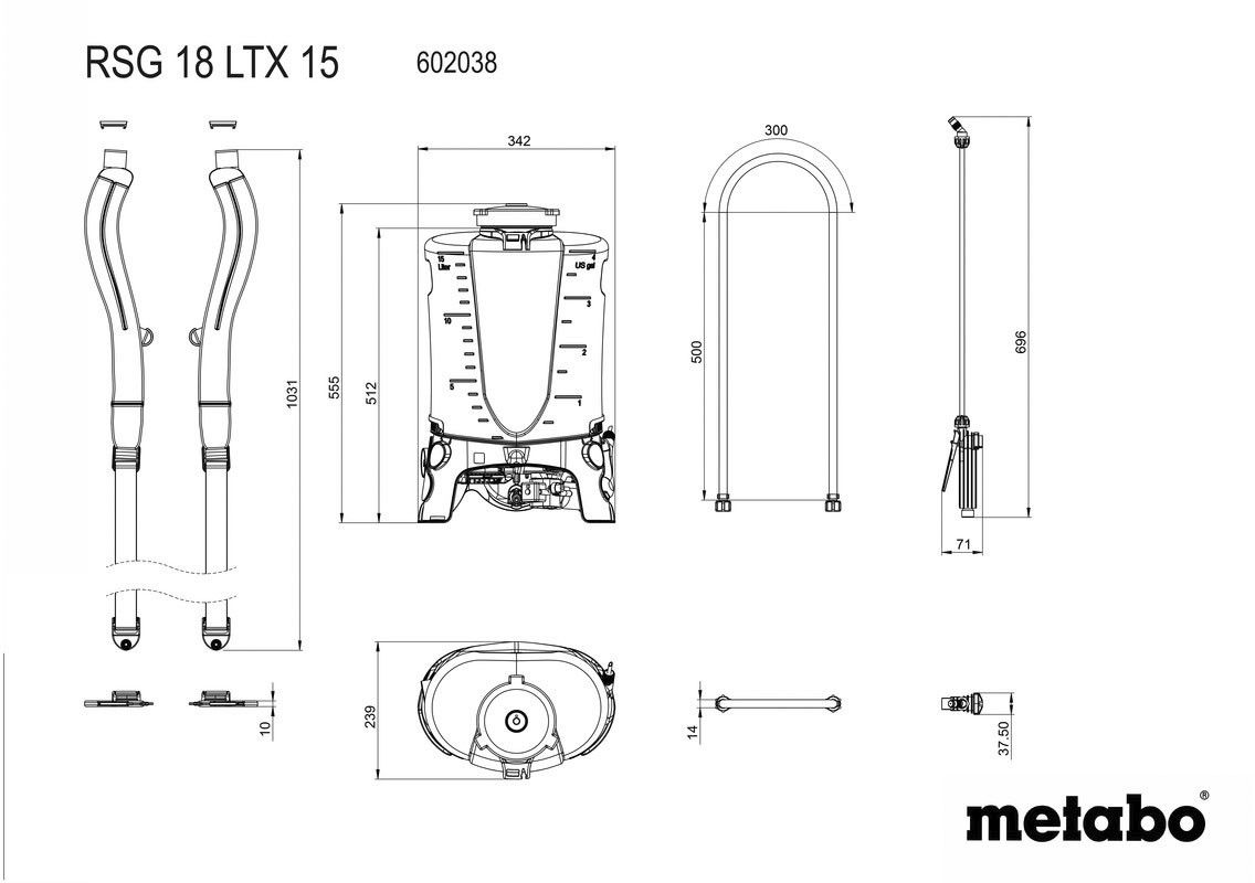 Akku-Rückensprühgerät RSG 18 LTX 15