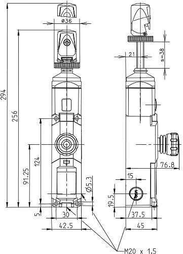 Seilzugschalter SRU2Z0QF-100-L0-0-0