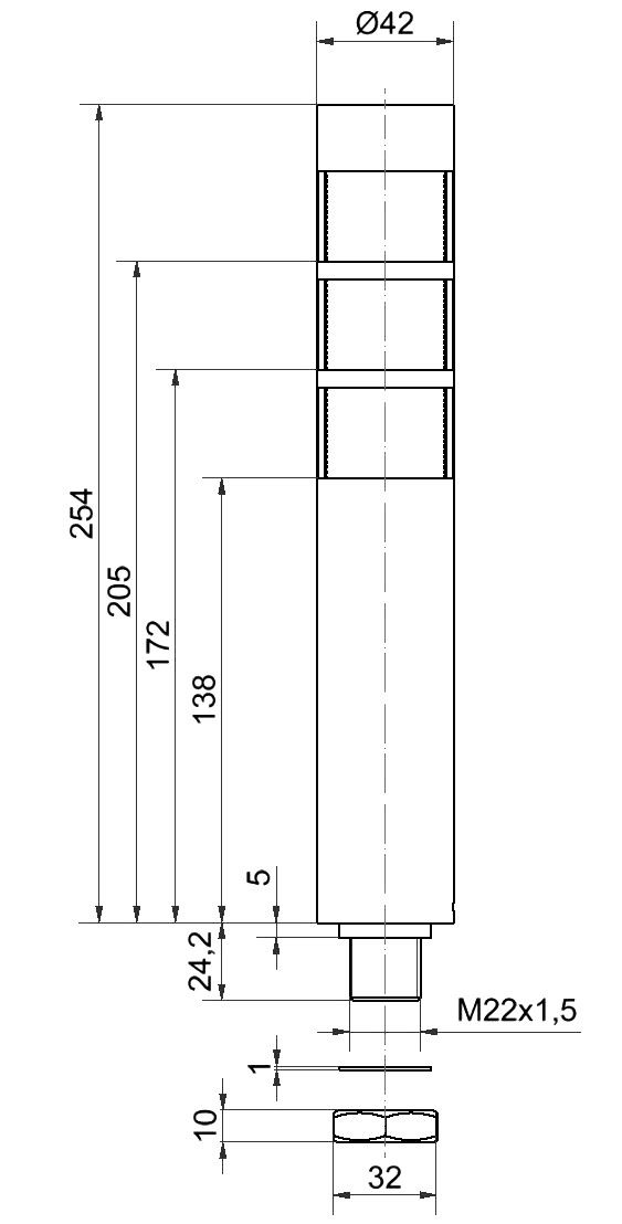 Signalsäule deSIGN42 EM 69400055