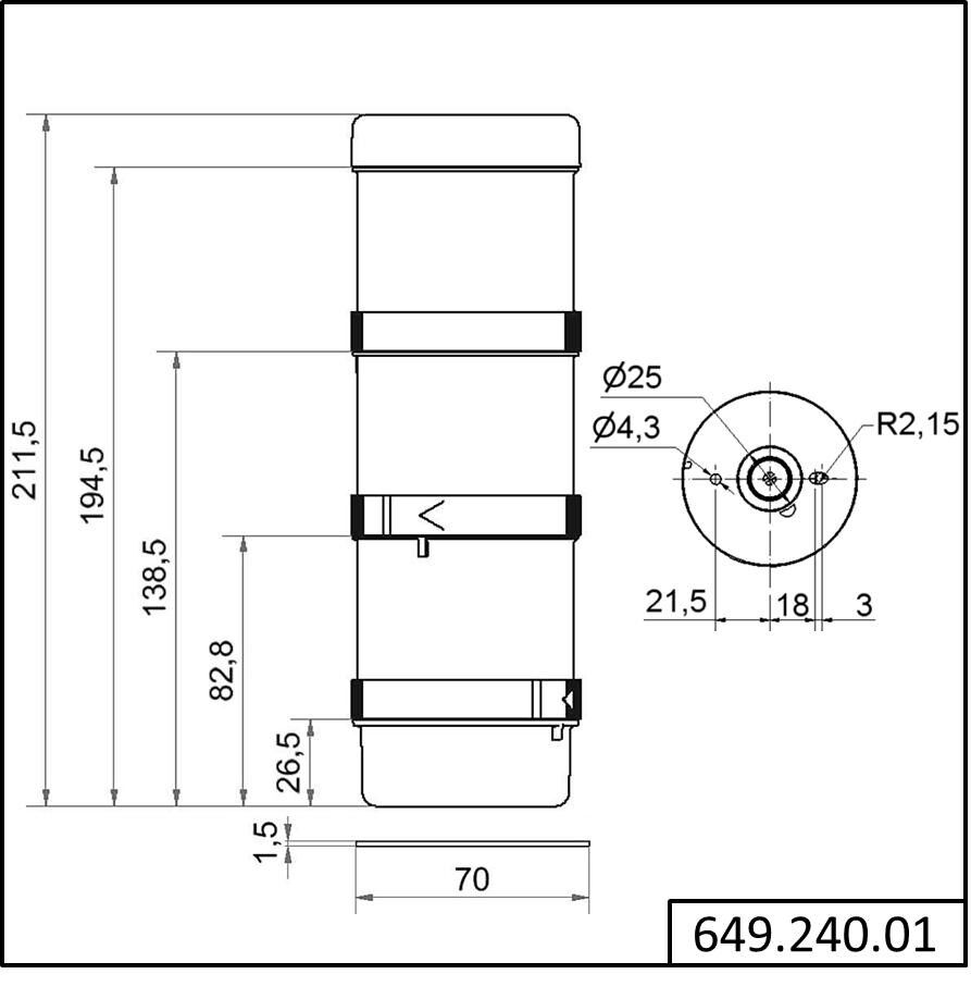 Signalsäule KS71 BWM 649.240.01