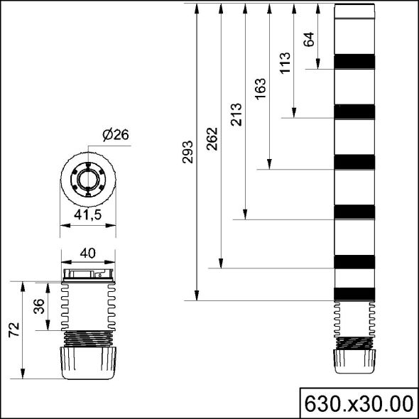 Adapter für Rohrmontage RM 63073000