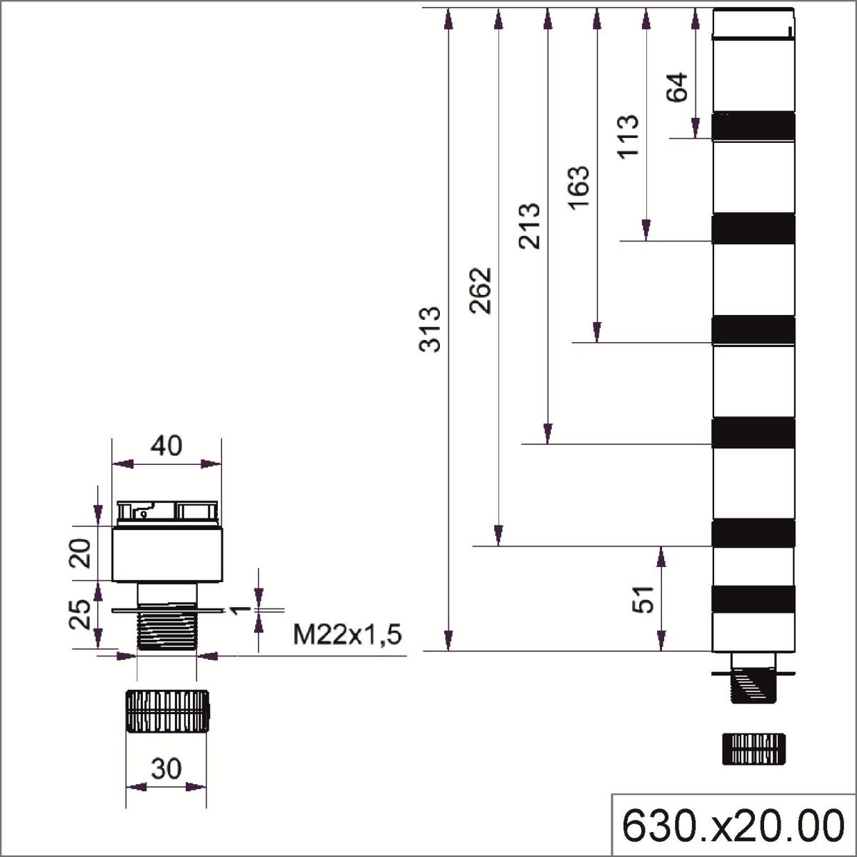 Einlochmontageadapter EM 63082000