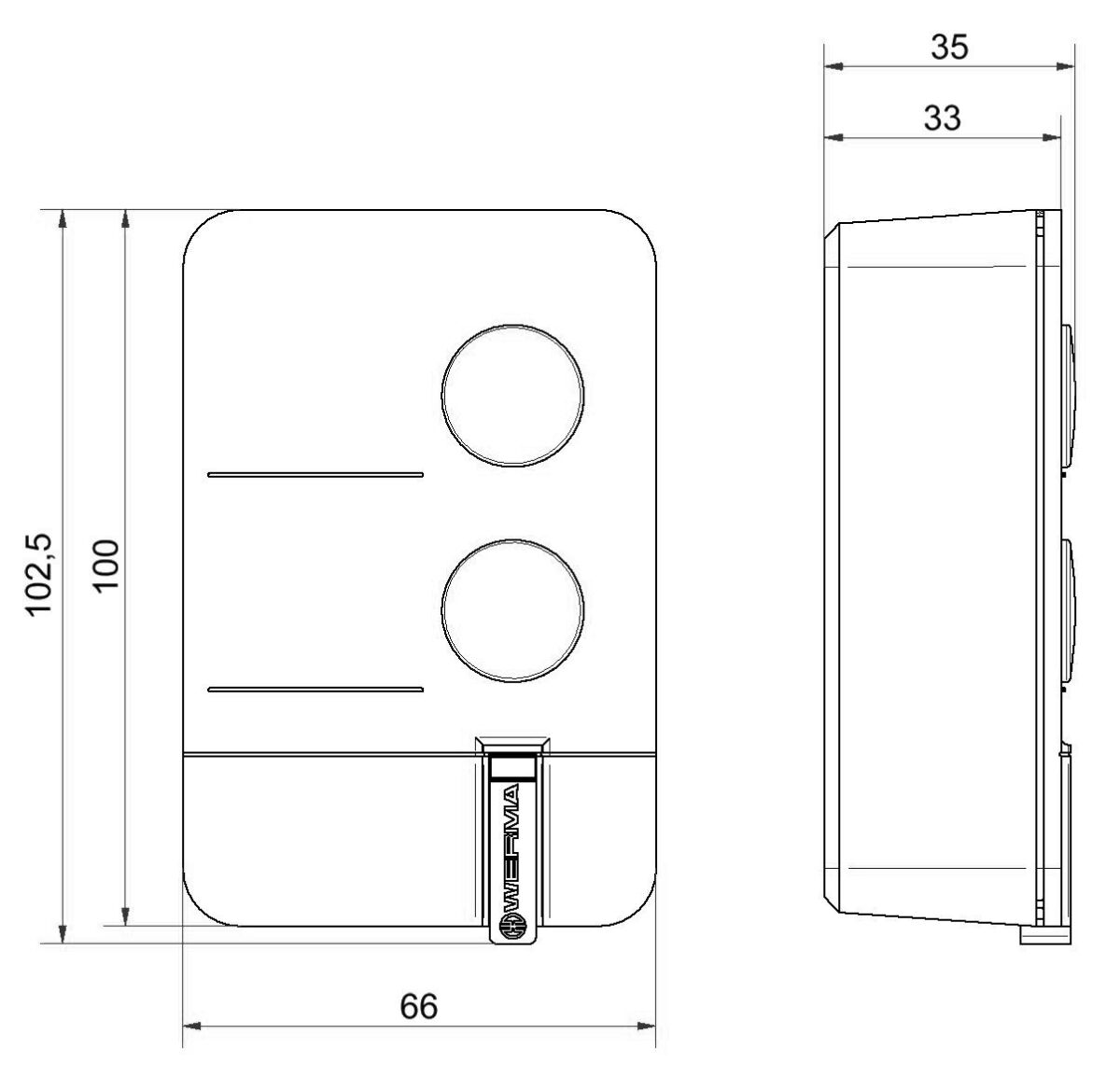 AndonWirelessBOX 2-Tasten 860.000.16